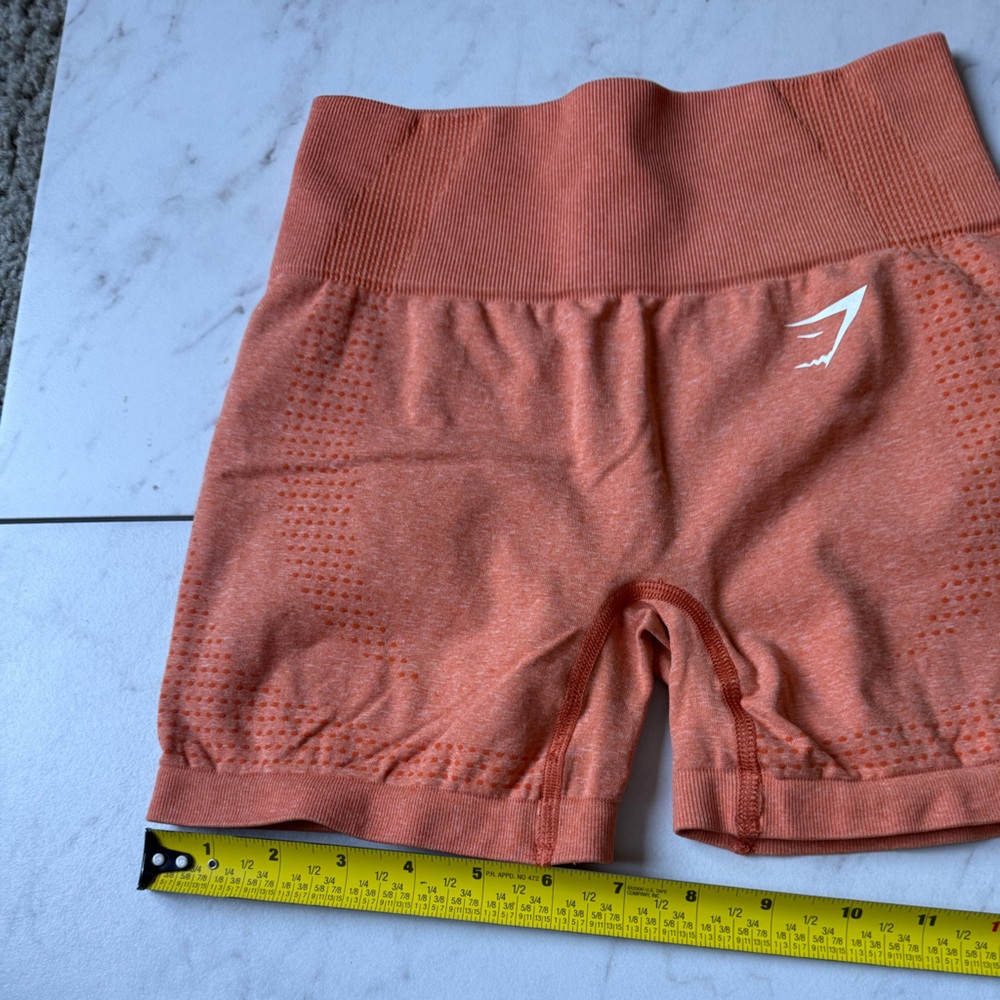 GYMSHARK Vital Seamless Shorts - orange - size XS - Picture 4 of 5